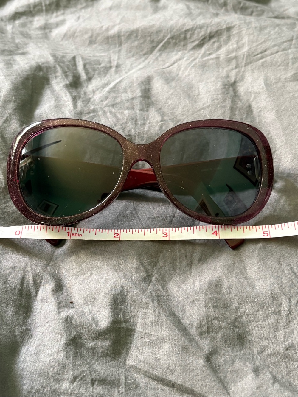 Marc Jacobs Women’s Oversized Glitter Frame Sunglasses - Dark Red